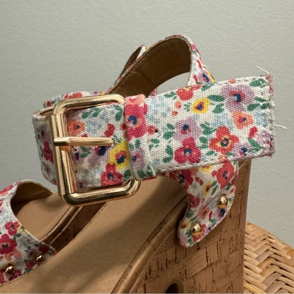 Report Floral Platform Chunky Heel Sandals Size 8 - Picture 11 of 12